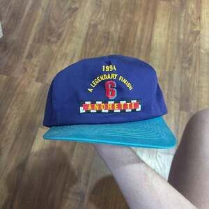 Vintage Mario Andretti 1994 "A Legendary Finish" Snapback Hat Cap Texaco #6